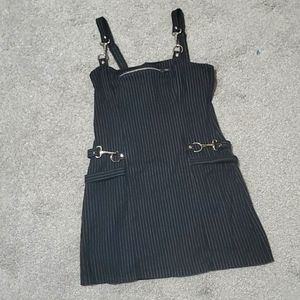 Black strip mini dress